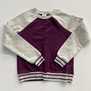 Athletic Ringer Long Sleeved Sweatshirt- Child’s size 7/8